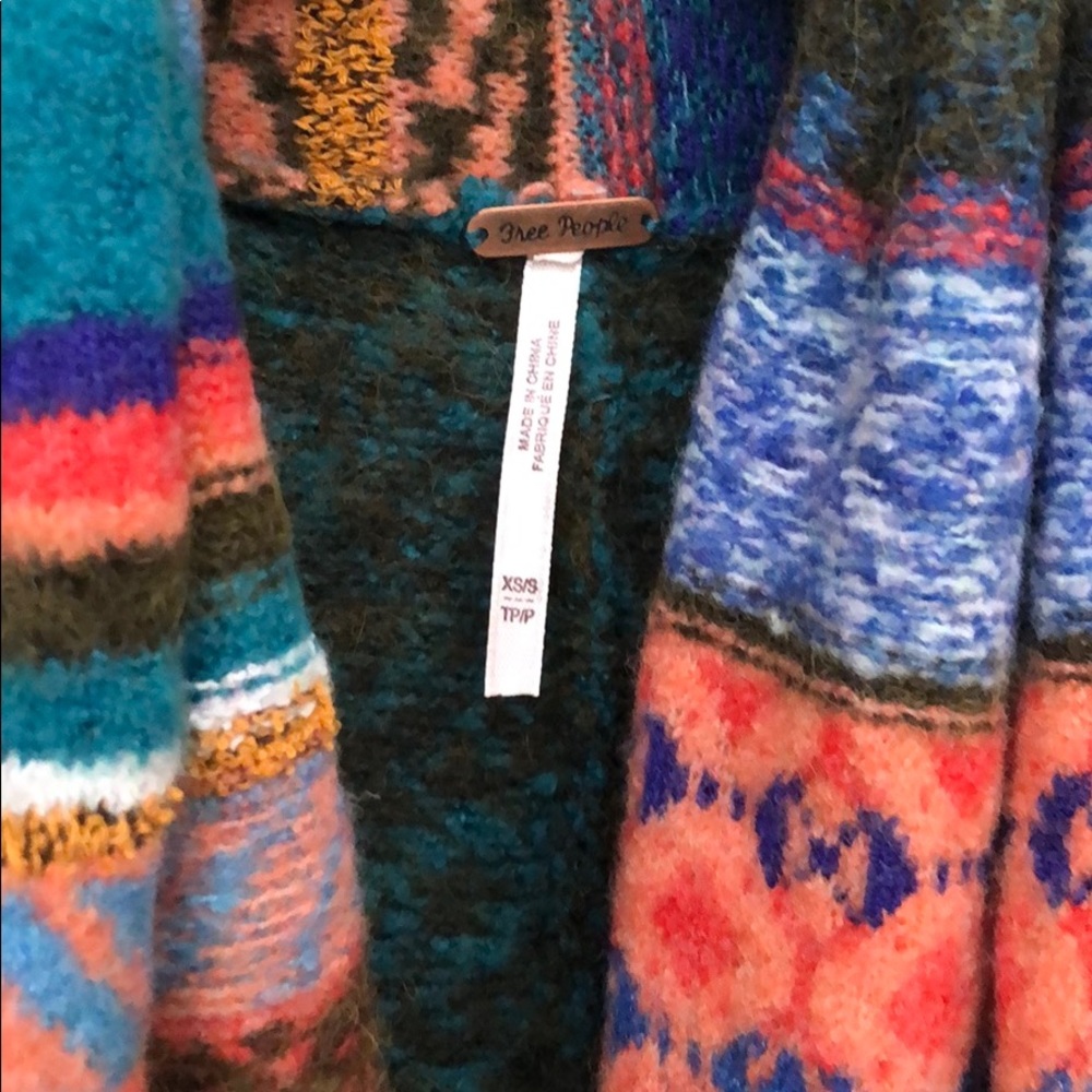 NEW Free People Fantasia Fairisle Sweater Cardi - Picture 6 of 8